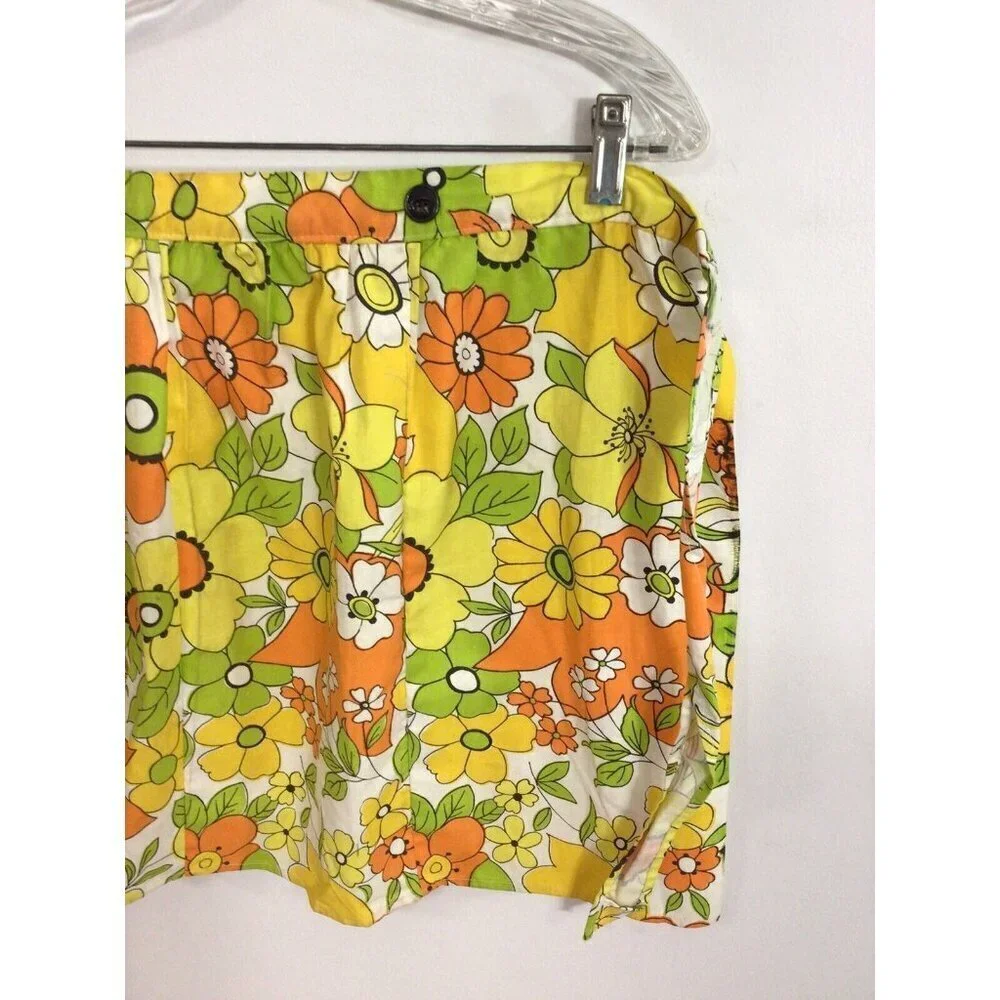Vintage Mid Century Floral Apron Lot of 2